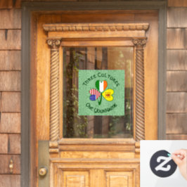 Schotte Lion Irish USA Flags Kleeblatt Personalisi Fensteraufkleber