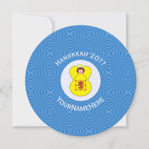 Schotte Lion Rampant Angel Hanukkah Flag personali Einladung