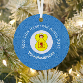 Schotte Lion Rampant Angel Hanukkah Flag Personali Ornament Aus Metall