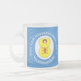 Schotte Lion Rampant Flagge Hanukkah Angel Jahr Na Mattglastasse