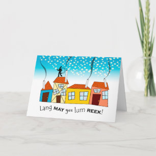 Schotte Neujahr, Lang May Yer Lum Reek, Wohlstand Feiertagskarte