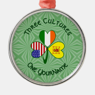 Schotte Rampant Irish American Flags Kleeblatt Nam Ornament Aus Metall
