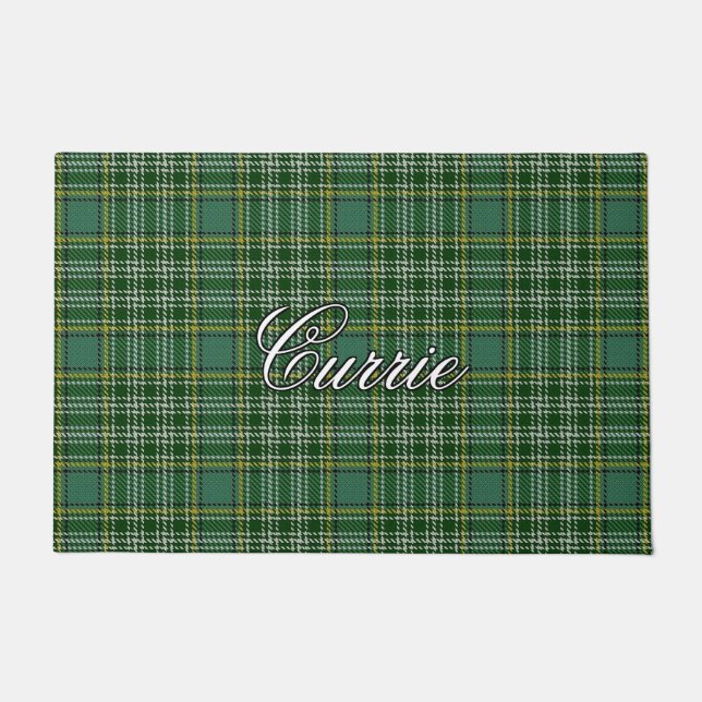 Schotte-Vista-Clan Currie Tartan kariert Fußmatte (Vorderseite)