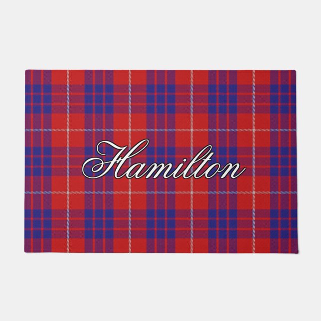 Schotte-Vista-Clan-HamiltonTartan kariert Fußmatte (Vorderseite)