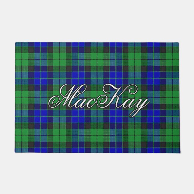 Schotte-Vista-Clan MacKay Tartan kariert Fußmatte (Vorderseite)