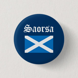 Schotten gälische Saorsa Freiheits-Flagge Pinback Button