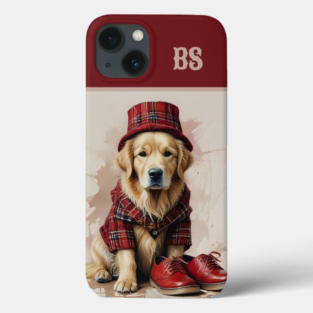 Schottenhund in Kilo und Kappe Case-Mate iPhone Hülle (Rückseite)