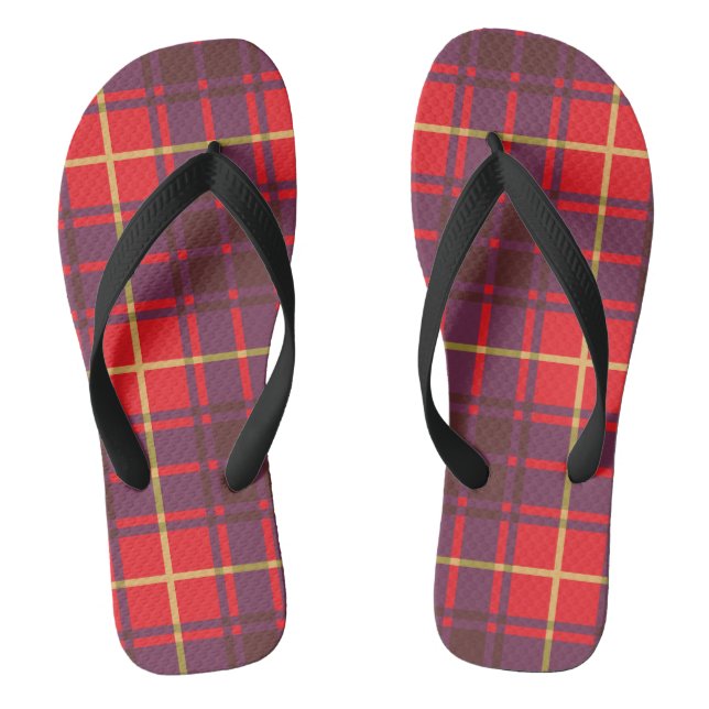 Schottenkaro Flip Flops (Fußbett)
