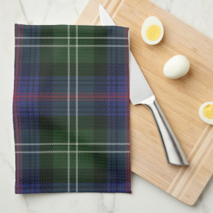 Schottenmuster Clan Sutherland Lila Schwarzes Karo Geschirrtuch