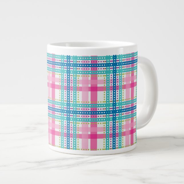Schottenmuster, Karomuster Jumbo-Tasse (Vorderseite Rechts)