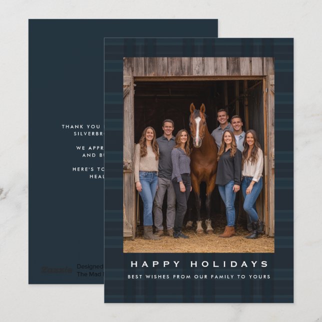 Schottenmuster Reitstall Ranch Weihnachten (Vorne/Hinten)
