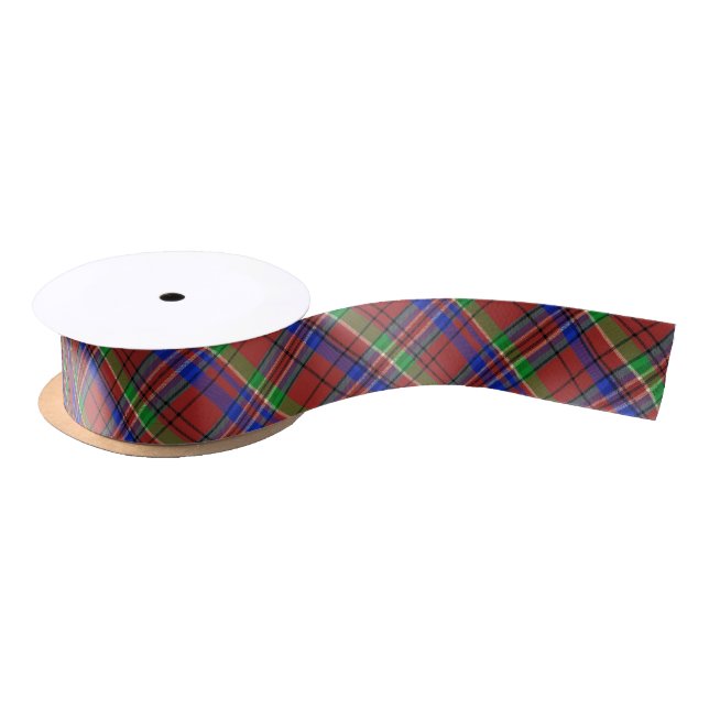 Schottenmuster Rot Grün Blau Karo Clan Macdonald Satinband (Spule)