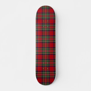 Schottenmuster Rot Grün Rustikal Klassisch Stewart Skateboard