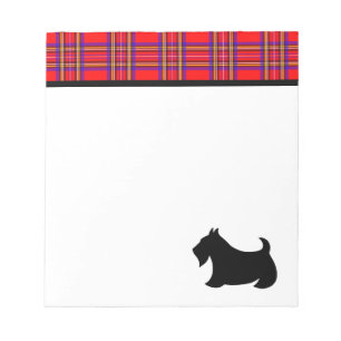 Schottenmuster Scottish Terrier Notizblock