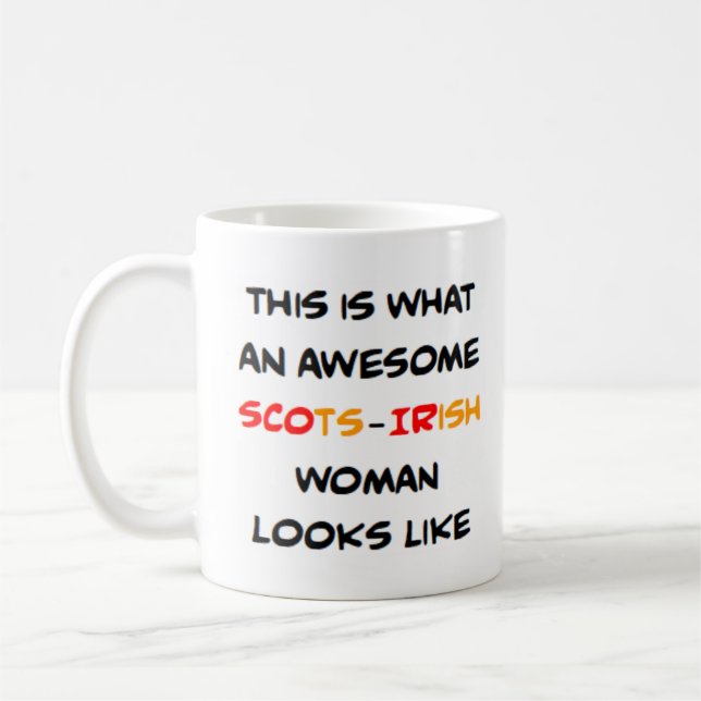 Schottin-Irin Frau, großartig Kaffeetasse (Links)