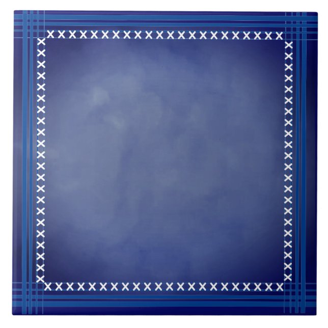 Schottisch Blau Fliese (Vorderseite)