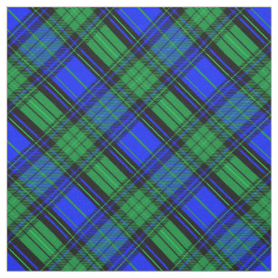 Schottisch-blau und grün kariert, diagonales Geweb Stoff
