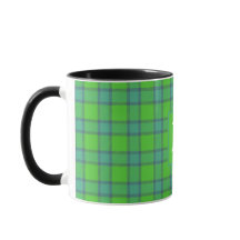 Schottisch grün & blau kariert Tartan Monogramm Na