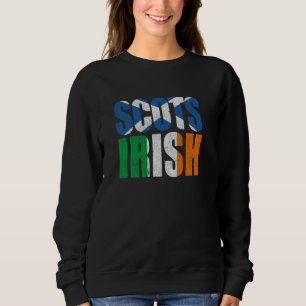 Schottisch-irische Flagge Schottland Irland Vintag Sweatshirt