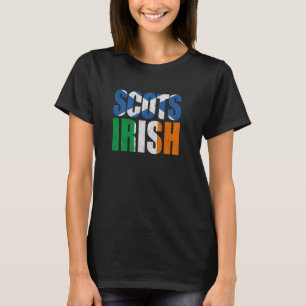 Schottisch-irische Flagge Schottland Irland Vintag T-Shirt