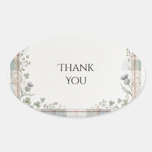 Schottisch Irischer Shamrock Distel Danke Sticker