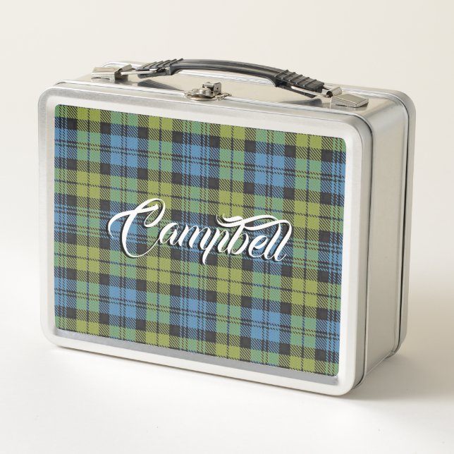 Schottisch isst! Campbell Familie Tartan Kariert Metall Brotdose (Vorderseite)