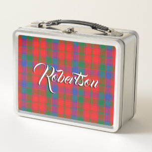 Schottisch isst! Clan Robertson Tartan Kariert Metall Brotdose