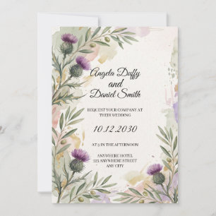 Schottisch-italienische Hochzeitseinladung mit Erb Einladung