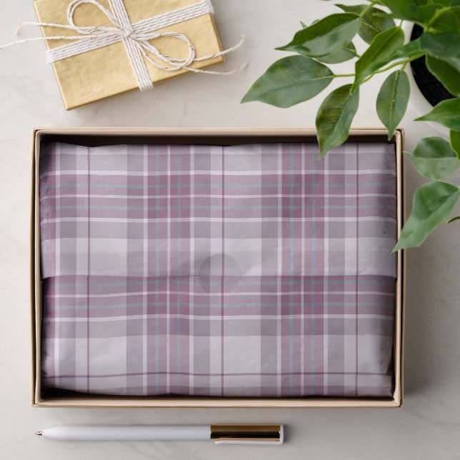 Schottisch Mauve Heritage Plaid Seidenpapier (Geschenk)