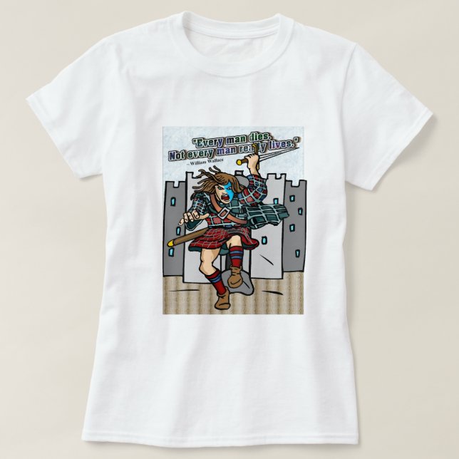 Schottisch, nicht jeder Mensch lebt wirklich T-Shirt (Design vorne)