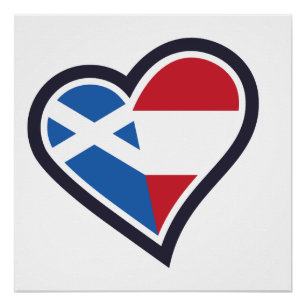 Schottisch-Österreichisches Herz – Liebe Schottlan Poster