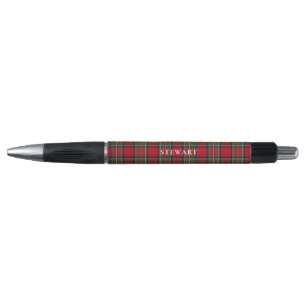 Schottisch Schwarz Rot Stewart Tartan Custom Kugelschreiber