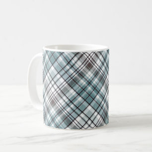 Schottisch, schwarz-weiß, Tartan, stilvoll, klassi Kaffeetasse