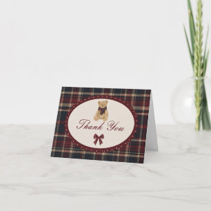 Schottisch Teddybär Babyparty Dankeskarten Dankeskarte