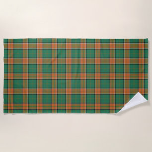 Schottische Akzente Clan Pollock Tartan Strandtuch