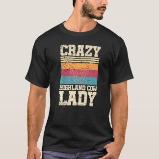 Schottische Bauernhof-Tier-Bäuerin Highland-Rind T-Shirt