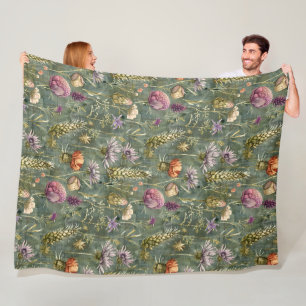 Schottische Blume Fleecedecke