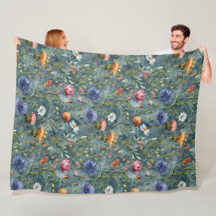 Schottische Blume Fleecedecke