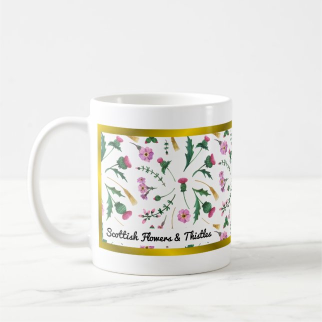 Schottische Blume & Thistles Kaffeetasse (Links)