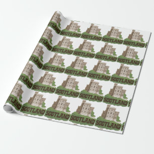 Schottische Burg Geschenkpapier
