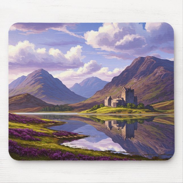 Schottische Burg Highlands Mousepad (Vorne)