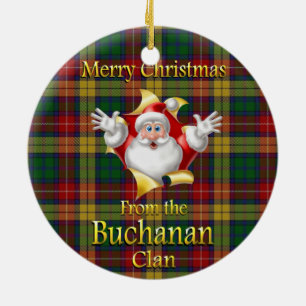 Schottische Clan-Buchanan-Weihnachtsverzierung Keramikornament