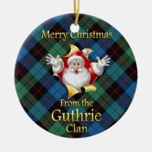 Schottische Clan Guthrie Weihnachtsverzierung Keramik Ornament