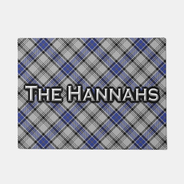Schottische Clan Hannay Hannah Tartan-Fußmatte Fußmatte (Vorderseite)