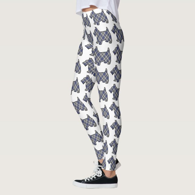 Schottische Clan Hannay Tartanscottie-Hunde Leggings (Links)