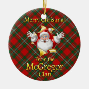 Schottische Clan McGregor Weihnachtsverzierung Keramikornament