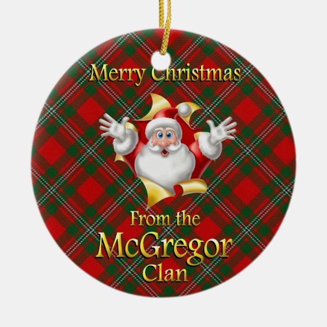 Schottische Clan McGregor Weihnachtsverzierung Keramikornament (Vorne)