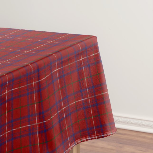 Schottische Clan-Rosemoderner roter Tartan Tischdecke (Beispiel)