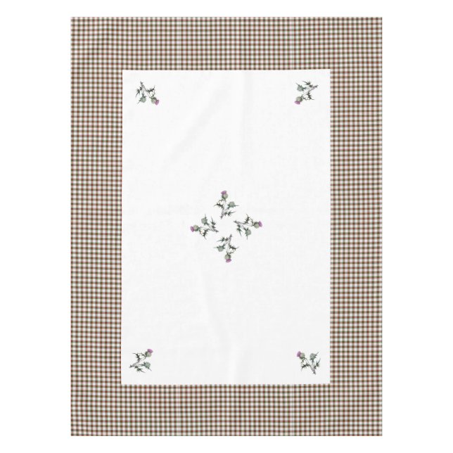 Schottische Clan-Stuart-Distel-Muster-Tischdecke Tischdecke (Vorderseite)