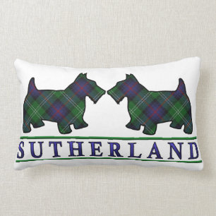 Schottische Clan-SutherlandTartanscottie-Hunde Lendenkissen
